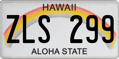 HI license plate ZLS299