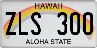 HI license plate ZLS300
