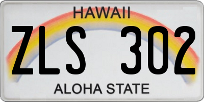 HI license plate ZLS302