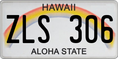 HI license plate ZLS306
