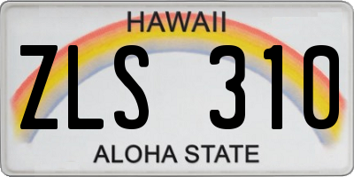 HI license plate ZLS310