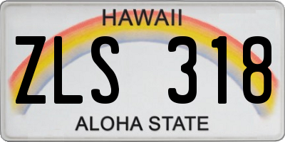 HI license plate ZLS318