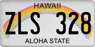 HI license plate ZLS328