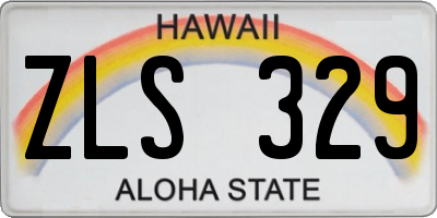 HI license plate ZLS329