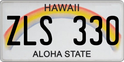 HI license plate ZLS330