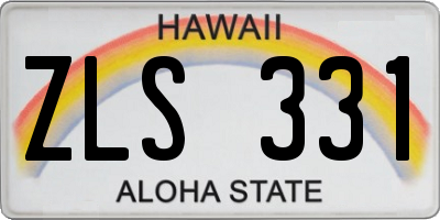 HI license plate ZLS331