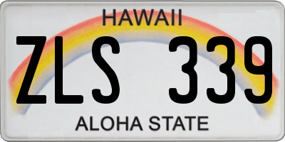 HI license plate ZLS339