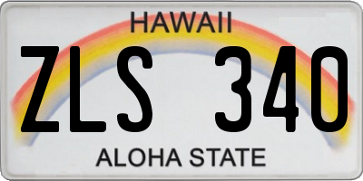 HI license plate ZLS340