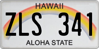 HI license plate ZLS341