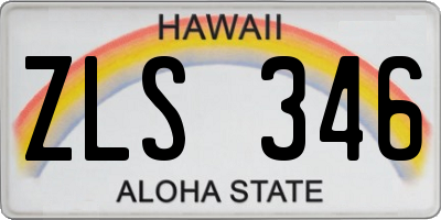 HI license plate ZLS346