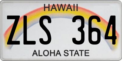 HI license plate ZLS364