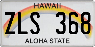 HI license plate ZLS368