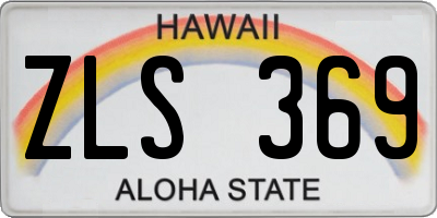 HI license plate ZLS369