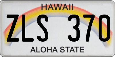 HI license plate ZLS370