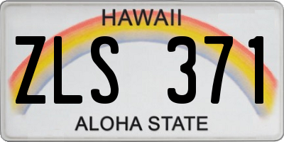 HI license plate ZLS371