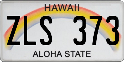 HI license plate ZLS373