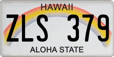 HI license plate ZLS379