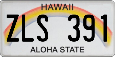 HI license plate ZLS391