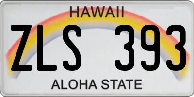 HI license plate ZLS393