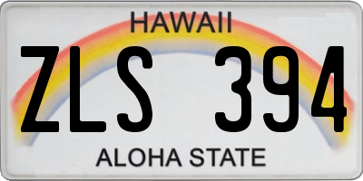 HI license plate ZLS394