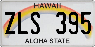 HI license plate ZLS395