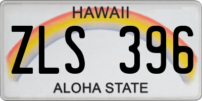 HI license plate ZLS396