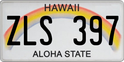 HI license plate ZLS397