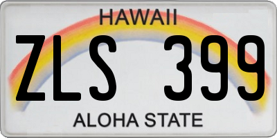 HI license plate ZLS399
