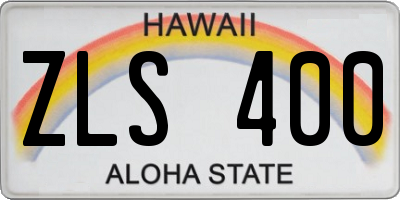 HI license plate ZLS400
