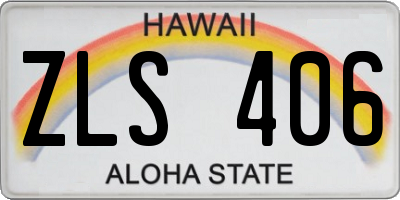 HI license plate ZLS406