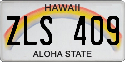 HI license plate ZLS409
