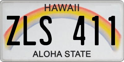 HI license plate ZLS411