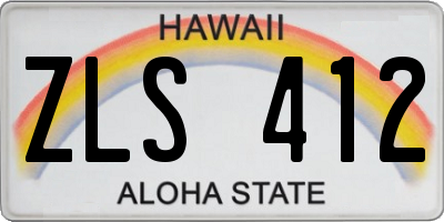 HI license plate ZLS412