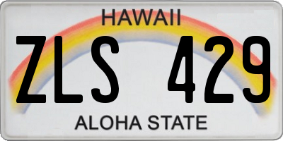 HI license plate ZLS429