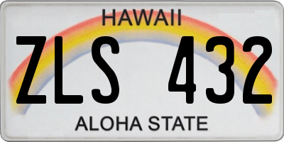 HI license plate ZLS432