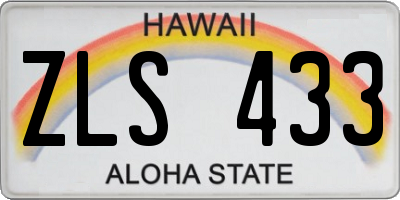 HI license plate ZLS433