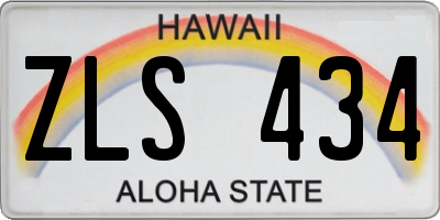 HI license plate ZLS434