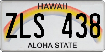 HI license plate ZLS438
