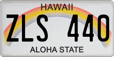 HI license plate ZLS440