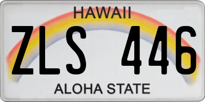 HI license plate ZLS446