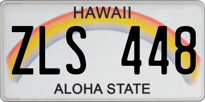 HI license plate ZLS448