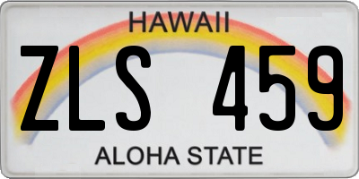 HI license plate ZLS459
