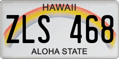 HI license plate ZLS468