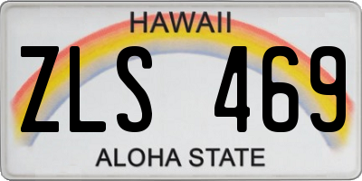 HI license plate ZLS469