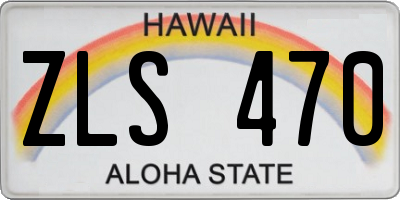 HI license plate ZLS470