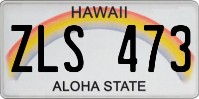 HI license plate ZLS473