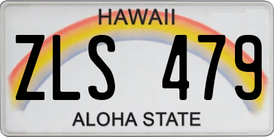 HI license plate ZLS479