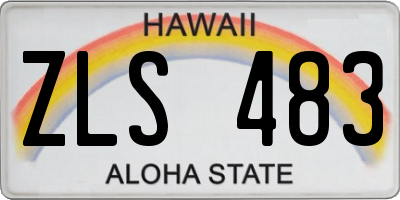 HI license plate ZLS483