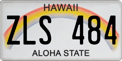 HI license plate ZLS484
