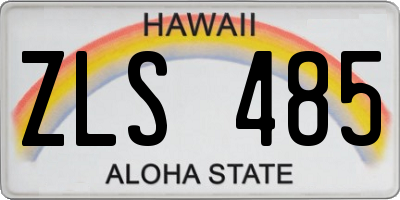 HI license plate ZLS485
